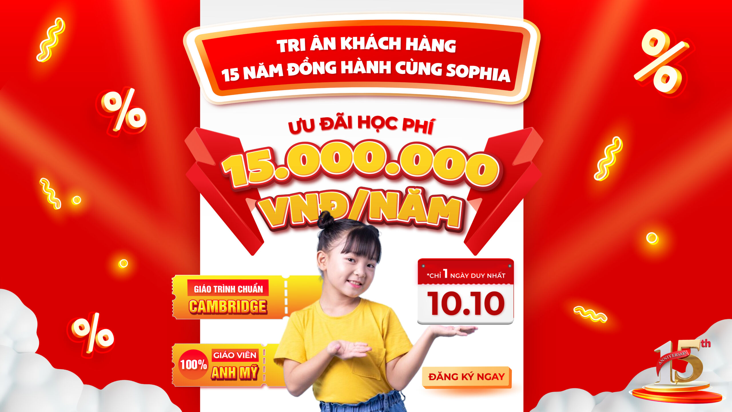 ƯU ĐÃI LỚN NHẤT NĂM – GIẢM ĐẾN 55% HỌC PHÍ